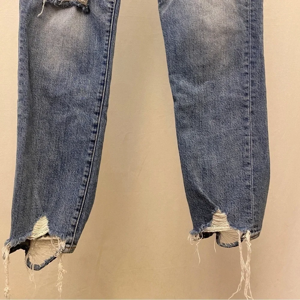 Hudson 26 (US 2) Zoeey High Rise Straight Crop Stretch Distressed Womens Jeans